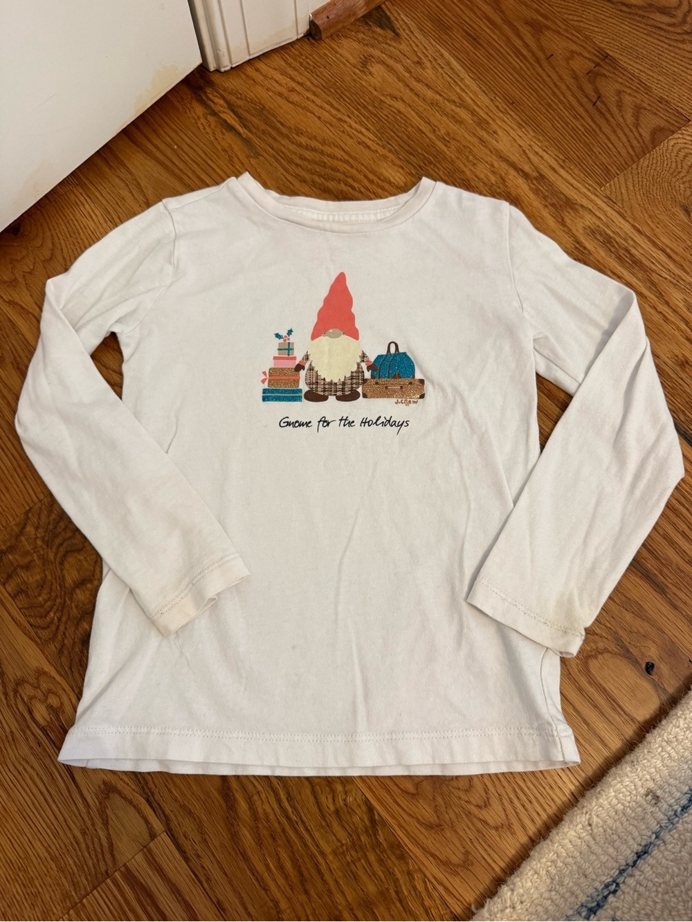 Crewcuts Girls Gnome for the Holidays Long Sleeve T Shirt Size XS (4-5) - Picture 1 of 7